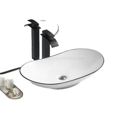 China Wholesale Modern Professional Luxury Countertop Wash Basin Ceramic Round Art Basin Sink for sale