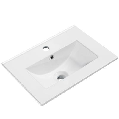 China Modern Cheap Price Slim Edge Sink Basin Bathroom Cabinet Basin In Bathroom Vanity for sale