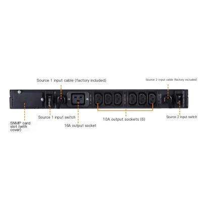 中国 エマーソン・リベルト STS UF-LTS16-1P 自動転送スイッチ 16A 230V C19 ネットワークタイプ 販売のため