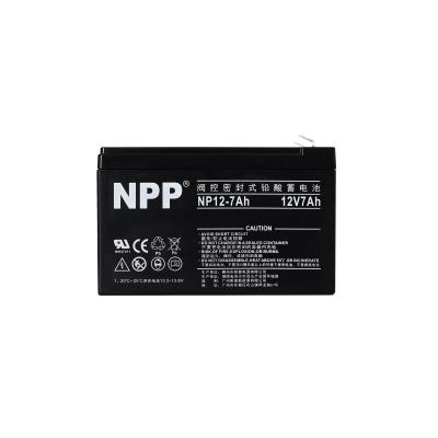 China NPP NP12-7Ah Rechargeable Sealed Lead Acid 12V 7Ah Gel Battery for sale