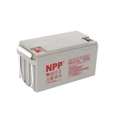 China High Quality NPP NPG12V 70AH Solar Power System Home Ups GEL Battery for Solar Street Light Battery for sale
