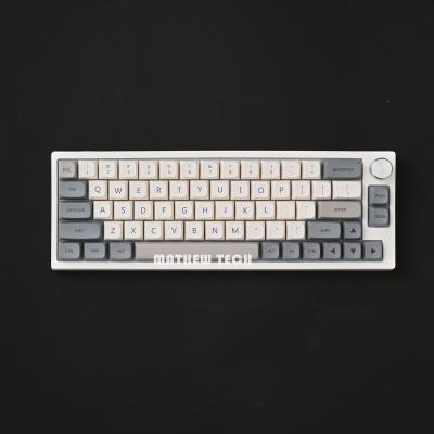 China Mechanical MATHEW TECH MK66 Pro Retro 65 Keyboard,Hot-swappable 3 mode Wireless Gaming Mechanical Keyboard with Gateron Milky Yellow Switch for sale