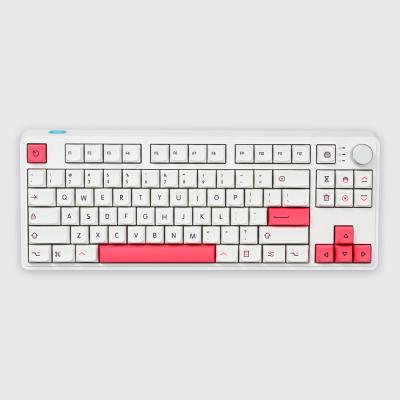 China Standard MATHEW TECH MK86 TKL RGB 3 Mode Mechanical Keyboard Multi Language BT5.0/2.4G/USB Hot Swappable Wireless with Metal Knob for sale