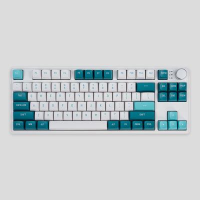 China Standard MATHEW MK86 Gasket Mechanical Keyboard PC plate 75% Wireless Bluetooth 2.4G Knobs Hotswap South Facing LED RGB Keyboards for sale