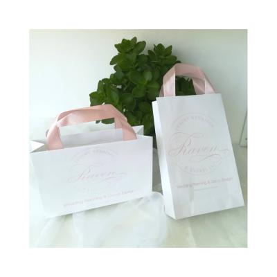 China Recyclable Custom Paper Shopping Shopping Bags With Your Own Logo for sale