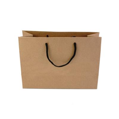 China Wholesale Custom Recyclable Logo Printed Luxury Apparel Clothes Packaging Present Brown Kraft Paper Gift Shopping Bags for sale