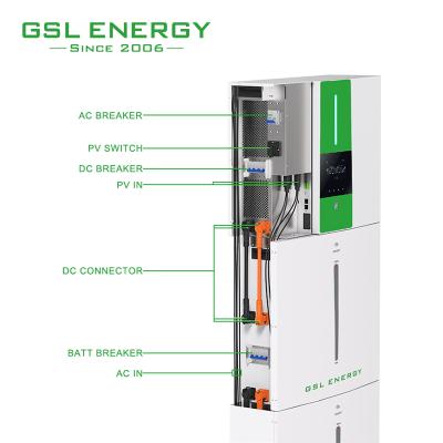 China Toys GSL Energy All In One 6Kw Solar Inverter With 20Kwh 10Kwh 48V Lithium Ion Battery Scalable Module Solar System for sale