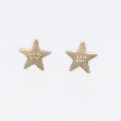 China CLASSIC new style 18k gold plated cute star stud earrings lady lucky star stud earrings for sale