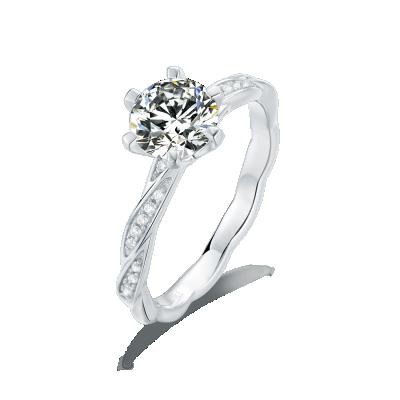 China TRENDY Diamond Ring Couples Ring 18K Platinum Ring For Men And Women Valentine's Day for sale