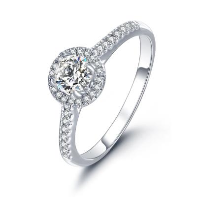 China CLASSIC Custom Design Diamond Setting Ring 18k White Gold Jewelry for sale