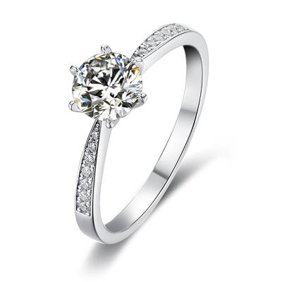 China CLASSIC Customized Jewelry Fashion Jewelry 18k White Gold Ring Engagement / Wedding Diamond Ring Fine for sale