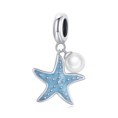 China CLASSIC Charm Beads Metal Beads Star Shape Silver Bracelet High Quality Beads for sale