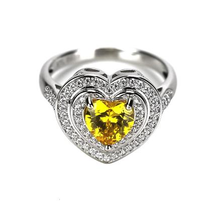 China Do Not About 18k White Gold Gemstone Customized Yellow Topaz Design Gemstone Ring for sale