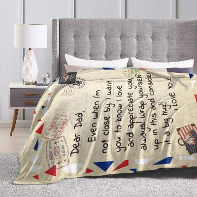 China Non-Toxic Messeage Blanket, Letter Blanket - To My Wife Blanket - Husband Gift - I Married You Since I Can't Live Without You, Bi for sale