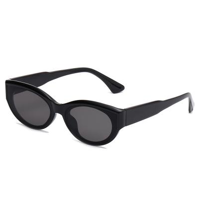 China New European and American fashion sunglasses fashion hip hop elliptical sunglasses shape male small frame cat eye sunglasses uv400 Te koop