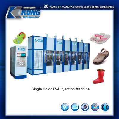 China Single Color Eva Molding Machine , Hydraulic Footwear Injection Moulding Machine for sale