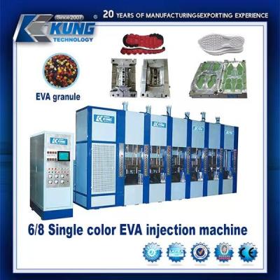 China Electric Eva Slipper Making Machine , 6 Station Sport Shoes Injection Molding Machine for sale