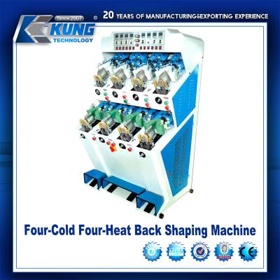 China Back Part Moulding Leather Shoes Making Machine Double Cool Station And Hot Station for sale