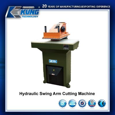 China Hydraulic Industrial Shoe Making Machine , Swing Arm Clicking Press Cutting Machine for sale