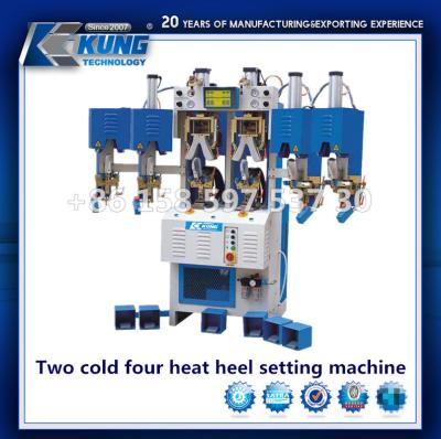 China 2 Cold 4 Heat Hydraulic Slipper Making Machine , Heel Setting Slipper Manufacturing Machine for sale