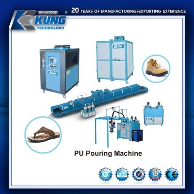 China 120L Shoes Banane Ki Machine , 60 Stations PU Pouring Shoe Maker Machine for sale