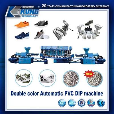 China 20 Station Pvc Shoe Injection Moulding Machine , 2 Color DIP Injection Machine for sale