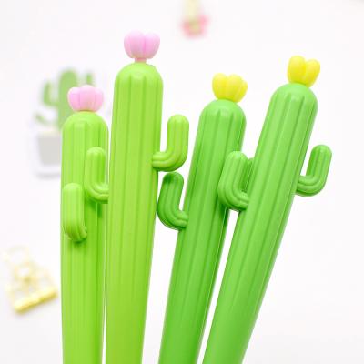 China office & School Pen New Cute Creative Green Cactus Flower Gel Pen Office School Gift Stationery for sale