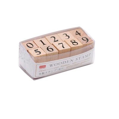 China Children's Toy Student Gift 0-9 Wooden Numbers Stamp DIY Wooden Stamps for Scrapbooking Stationery for sale