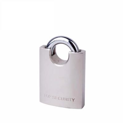 China Wholesale Pack Lock Half Plating Doors Chrome OEM Security Keyway SS Dustproof Square Padlock for sale