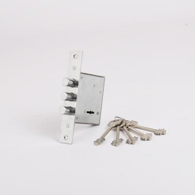 China Lever door handle Ukraine Russian 5 zinc keys mortise door lock body iron blade lock steel body for sale