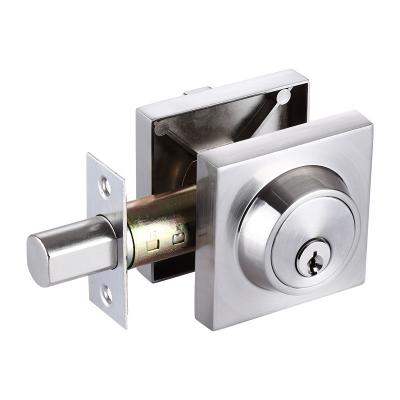 China Single entry heavy duty zinc alloy zamak cylinder deadbolt satin double brushed nickel door lockset cerrojo twill pants for sale