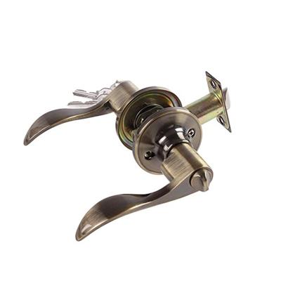 China Stainless steel waterproof antique zinc alloy brass door handle tubular lever lock bronce de cerraduras de manijas for sale