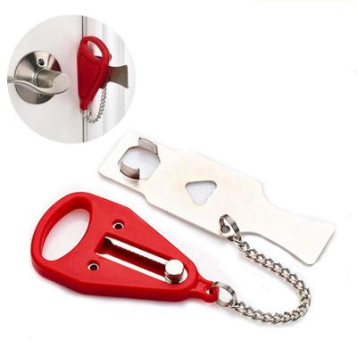 China New Hotel School DIY Guard Travel Door Lock Security Door Home Lock Privacy Portable Padlock Stopper for sale