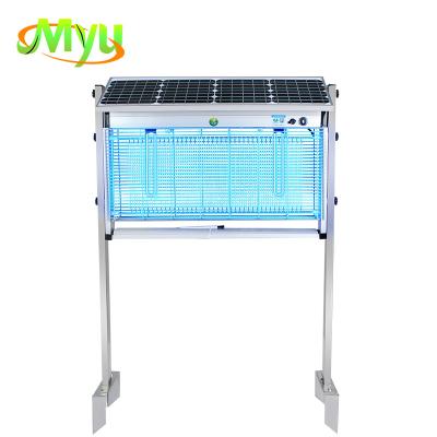 China New Sustainable 30w Outdoor Solar Powered Insect Mosquito Trap Lighted Lamp With Stand for sale