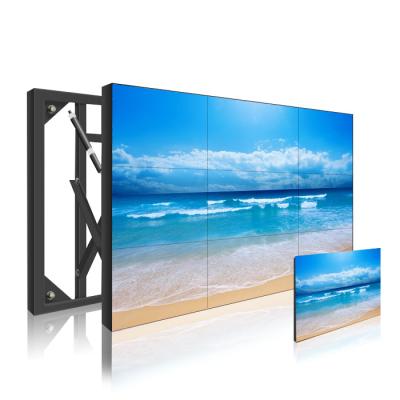 China Indoor Advertising 4k Large Screen Indoor Floor Standing 3x3 Ultra Shrink Bezel 46 49 55 65 Inch LED Light Splicing LCD Screen for sale