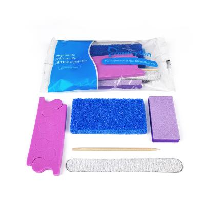 China Free Shipping Case 200sets/inner salon pedicure 5pcs nail salon kit blue manicure set for sale