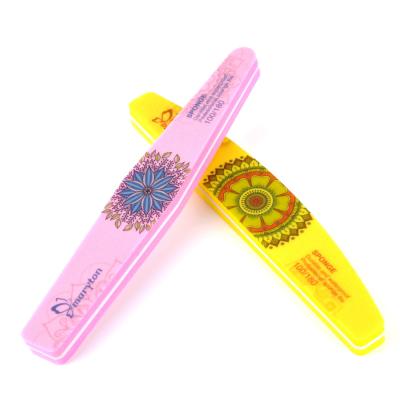 China Disposable Nail Art Sponge Manicure Nail File 10Pcs/Bag Salon Double Side Nail Buffer for sale