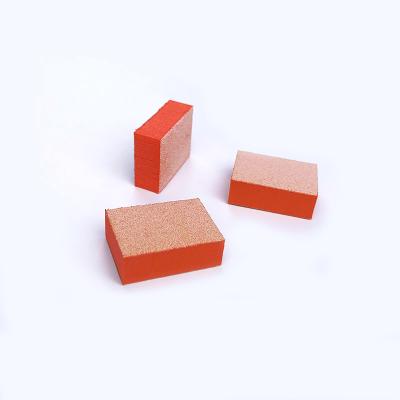 China Mini 2 Way EVA 1500Pcs/cases Disposable Orange Nail Pad Sanding Block for sale