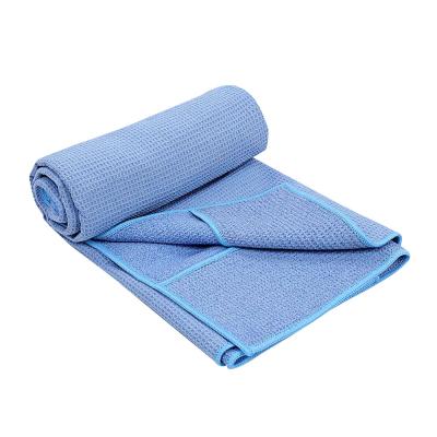 China Sustainable Professional Organic Microfiber Yoga Towel Hot Non Slip With Logo for sale