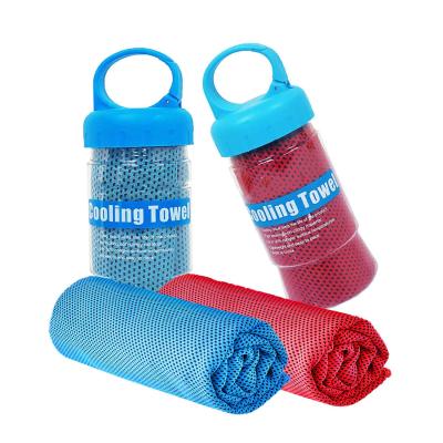 China QUICK DRY Customized logo printing sport super dry ice microfiber towel_micro fiber cooling towel with bottle for sale