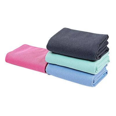 China Wholesale Microfiber Yoga Mat Hot Towel Non-Slip Yoga Waffle Custom Copy for sale