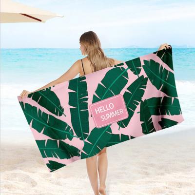 China Bulk Sale Sustainable Microfiber Outdoor Extra Large Printed Beach Towels for sale