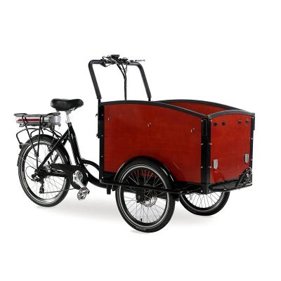 China Dutch cargo tricycle pedal cargo bike with electric assist in factory direct sale for sale