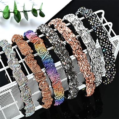 China Factory Selling Hair Band Non-slip Hot Fashion Thin Headband With Shining Crystal For Hair Accessories Women for sale