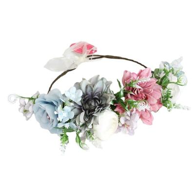 China Wedding Garland New Vintage Forest Flower Plant Corolla Flower Headband Bohemian Seaside Headband Wedding Crown Photo for sale