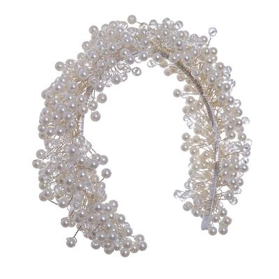 China Wedding Bridal Hair Accessories Full Pearl Hair Use Hot Selling Bridal Headband Wedding Accessories for sale