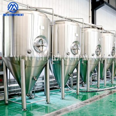 China Hotels 2000L 20BBL Stainless Steel Conical Beer Fermenter Dimple Jacketed Beer Fermentation Tank Unitank for sale