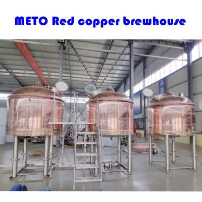 China Brewpub or Micro Brewery 500L 5BBL 7BBL 1000L 1500L Micro Red Copper Brewery Beer Brewing Manufacturers Equipment for Sale for sale