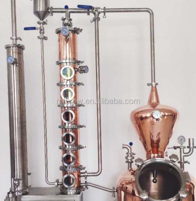 China food & Still Electric Beverage Factory Turnkey Steam 500l 800l 1000l Distillery Column For Juniper Vodka Multi Spirits Wine for sale