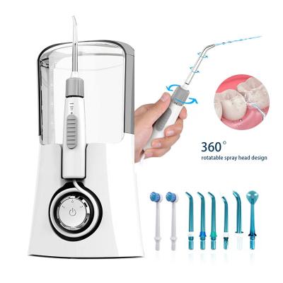 China Household With 8 Jet Heads Water Flosser Rechargeable Portable Tooth Cleaner Machine for sale